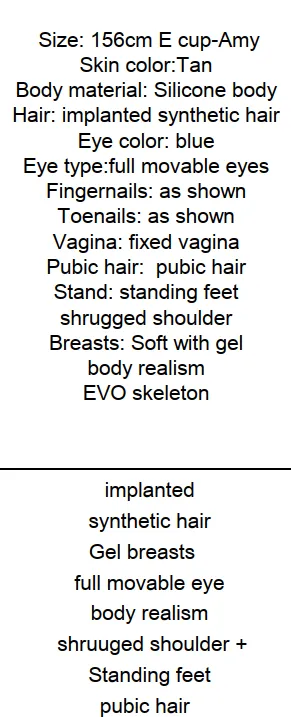 Starpery Silikonpuppe Amy - 156 cm E-Cup - Ausstellungsstück!