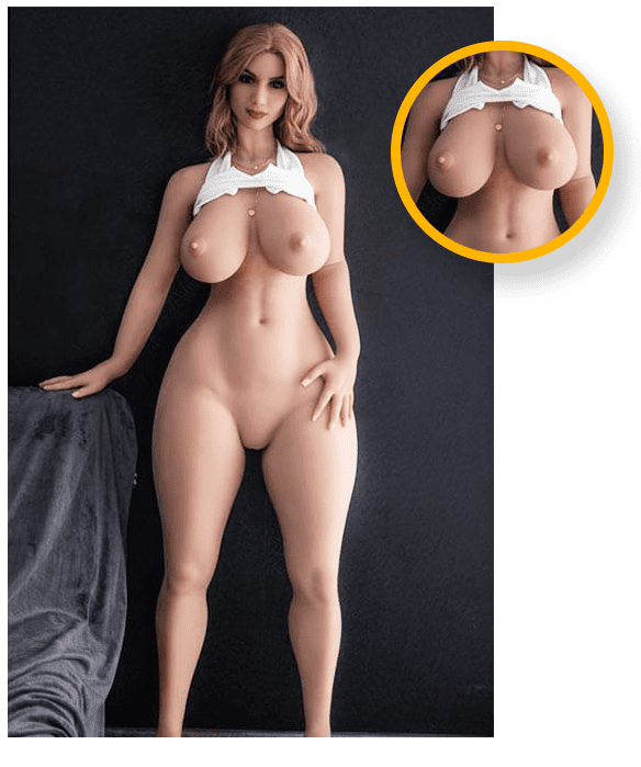 Mollige-und-Dicke-Sexpuppe-Detailliertes Dekolleté