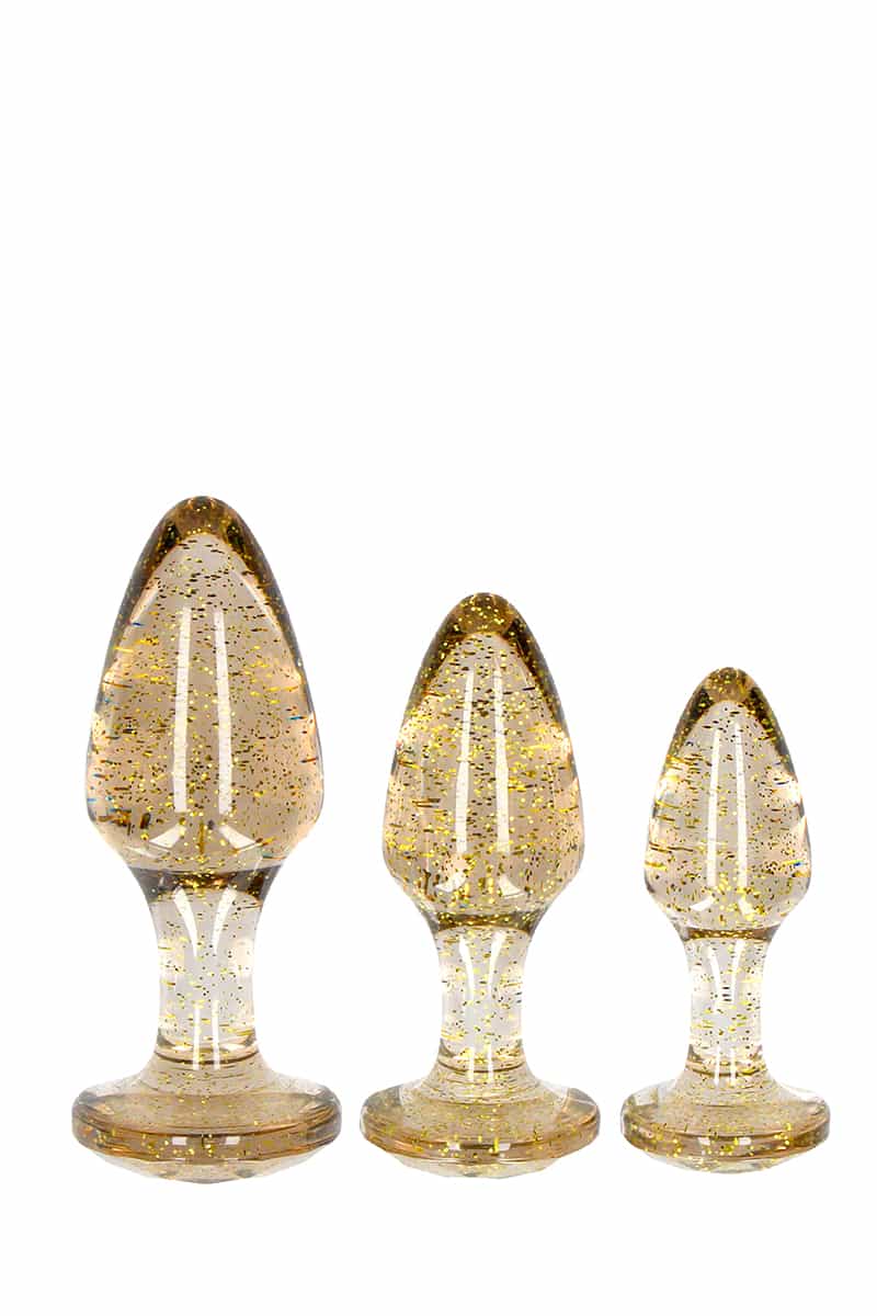 Shots OUCH! Analplug 3er-Set Goldchip Buttplug